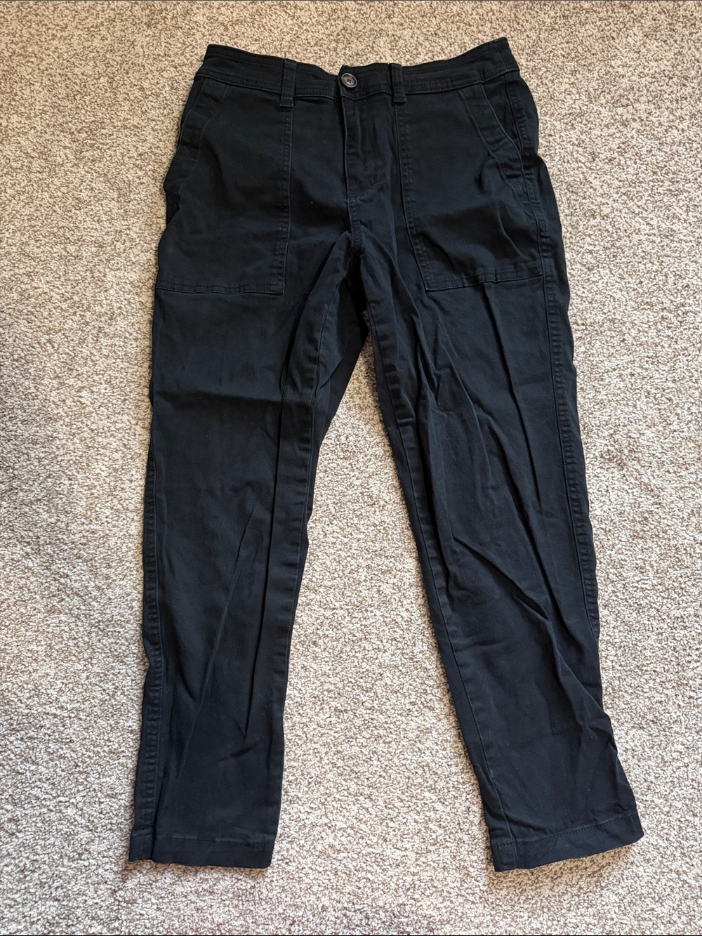 a new day - Black Womens's High rise Straight-Leg Chino Pants